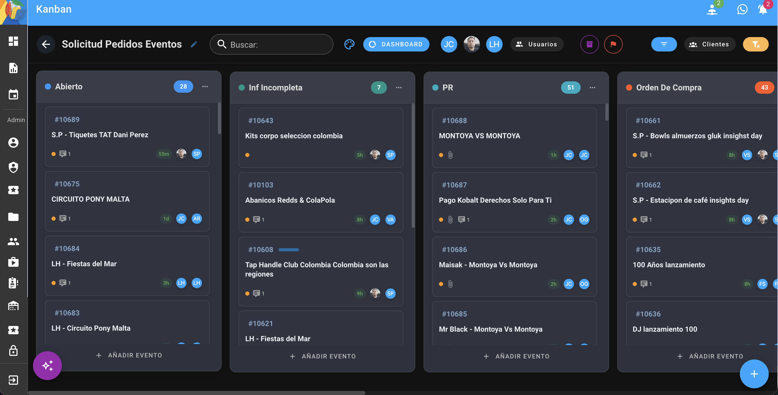 Gestión de Tickets y Kanban Newton